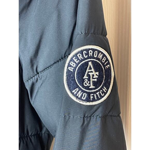 Abercrombie & Fitch Black Hooded Puffer Jacket Girls Size XS - Picture 4 of 8